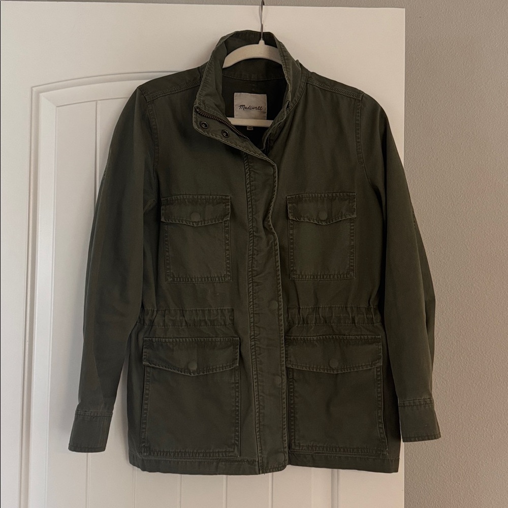 Madewell Surplus Jacket Utility Jacket in Olive Green